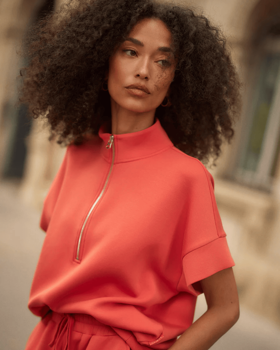 Varley Ritchie Short Sleeve Sweat - VARLEY - Luxe Leopard