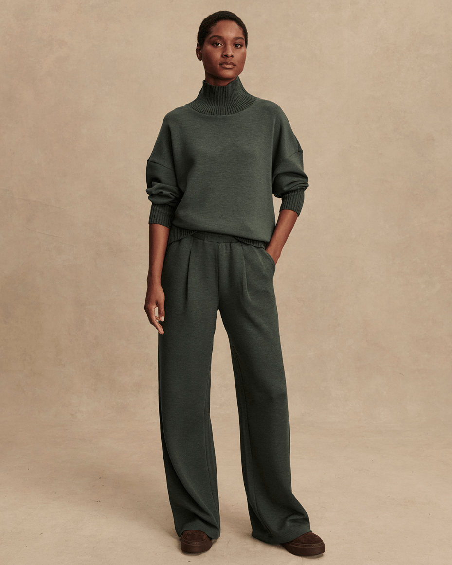 Varley Barker High Neck Sweat - VARLEY - Luxe Leopard