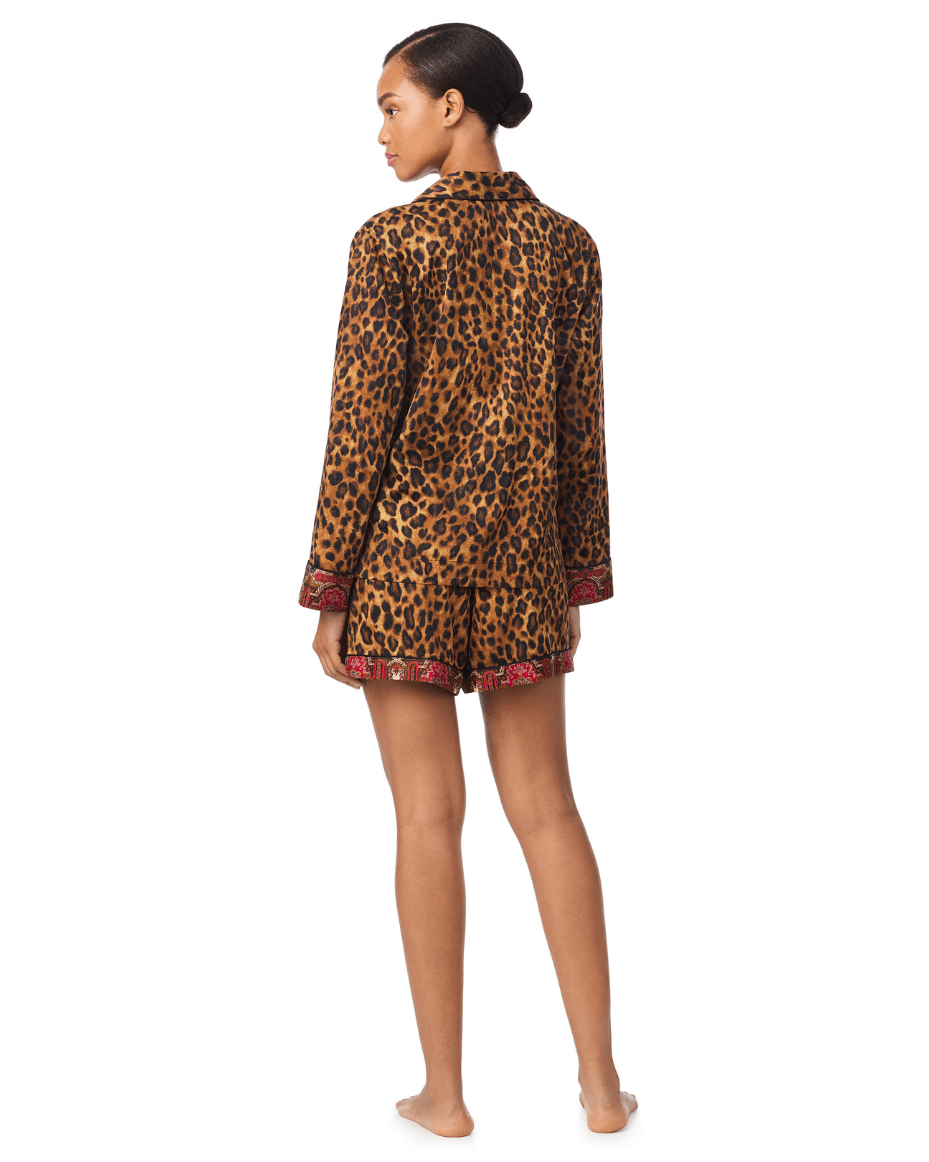 Ralph Lauren Long Sleep Notch Collar Boxer PJ Set - RALPH LAUREN - Luxe Leopard