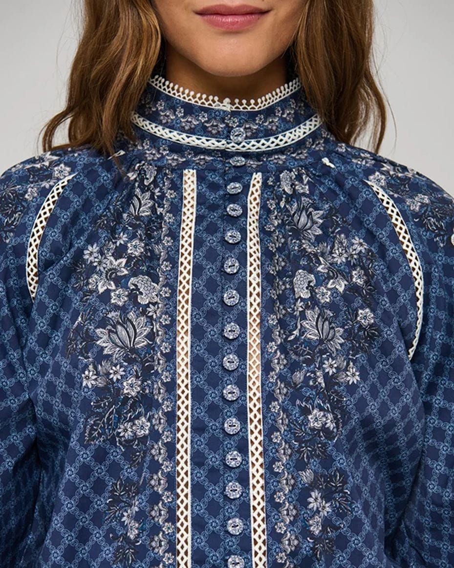 Dea Kudibal Monia Blouse With Stand Collar - DEA KUDIBAL - Luxe Leopard