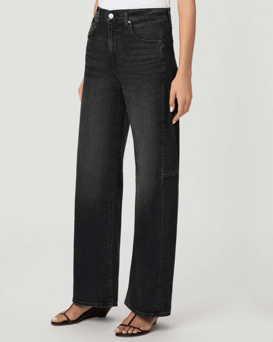 Paige Arellia Skimmer Barrel Jean in Oscura