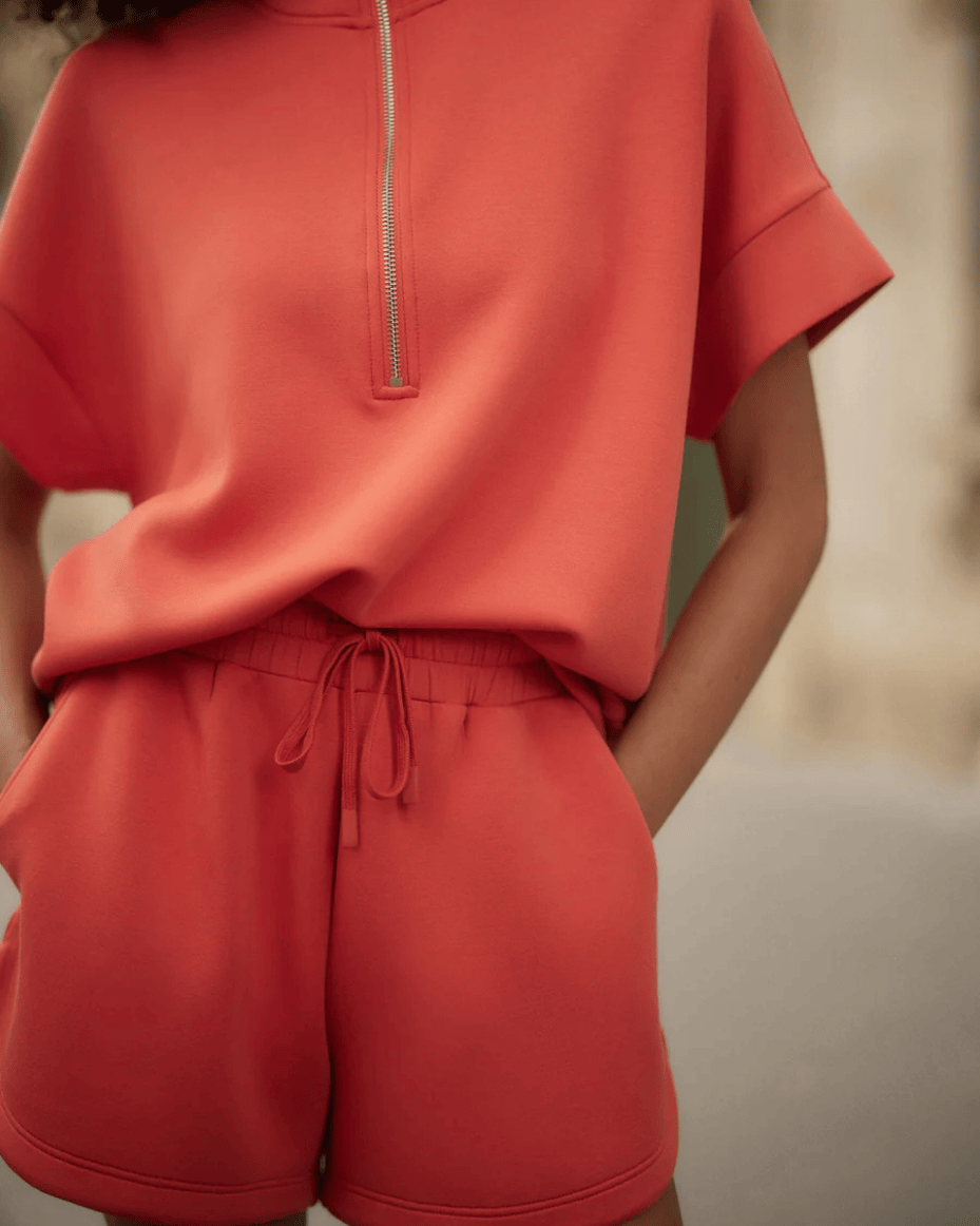 Varley Ritchie Short Sleeve Sweat - VARLEY - Luxe Leopard