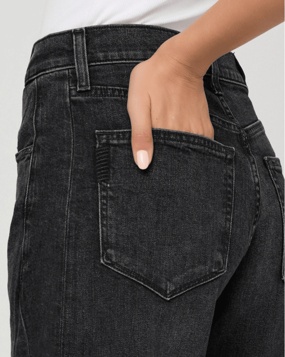 Paige Arellia Skimmer Barrel Jean in Oscura