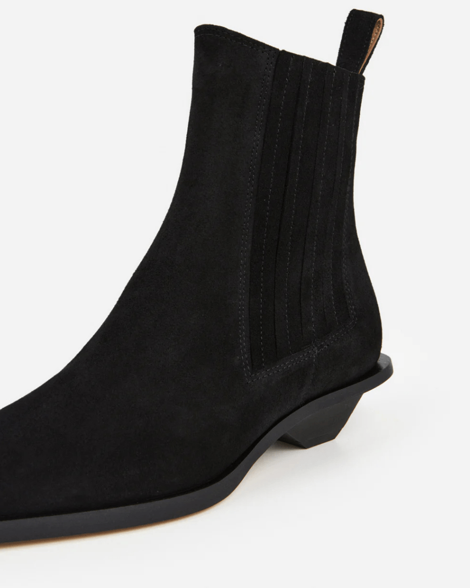 Flattered Indigo Suede Black - FLATTERED - Luxe Leopard