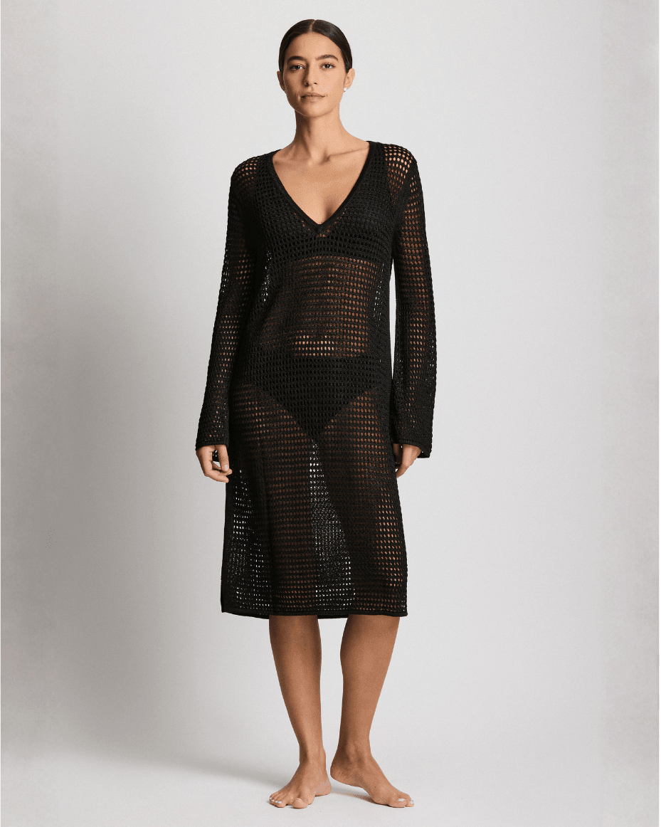 Ralph Lauren Long Sleeve Beach Dress Cover Up - RALPH LAUREN - Luxe Leopard