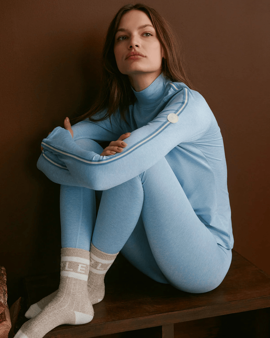 Varley Always Warm Mock Neck Baselayer - VARLEY - Luxe Leopard