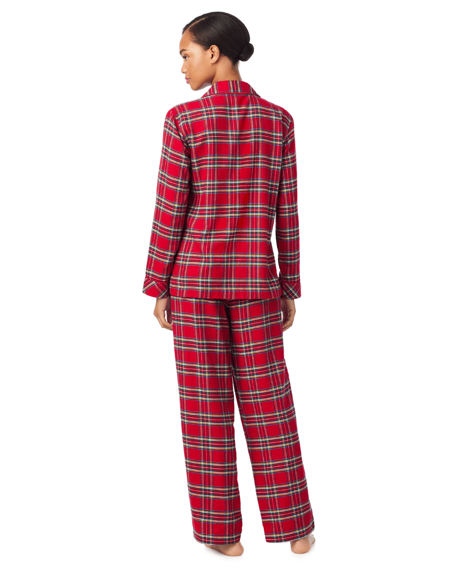 Ralph Lauren Long Sleeve Notch Collar Long Pant PJ Set - RALPH LAUREN - Luxe Leopard