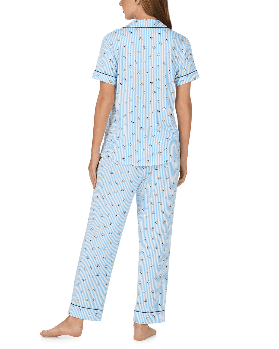 Kate Spade Short Sleeved Notch Short Pj Set - KATE SPADE - Luxe Leopard