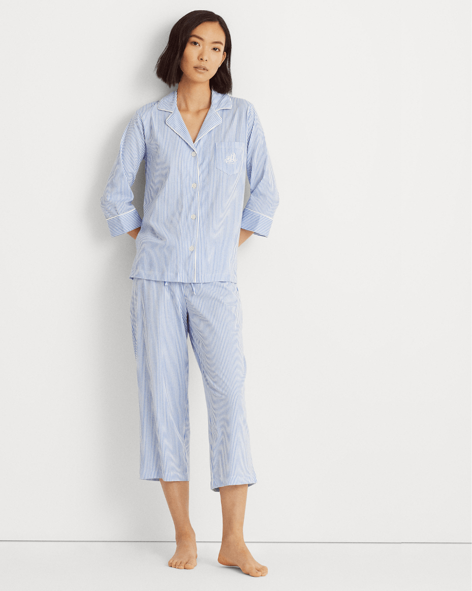 Ralph Lauren Classic Notch Collar Pajama Set - Luxe Leopard