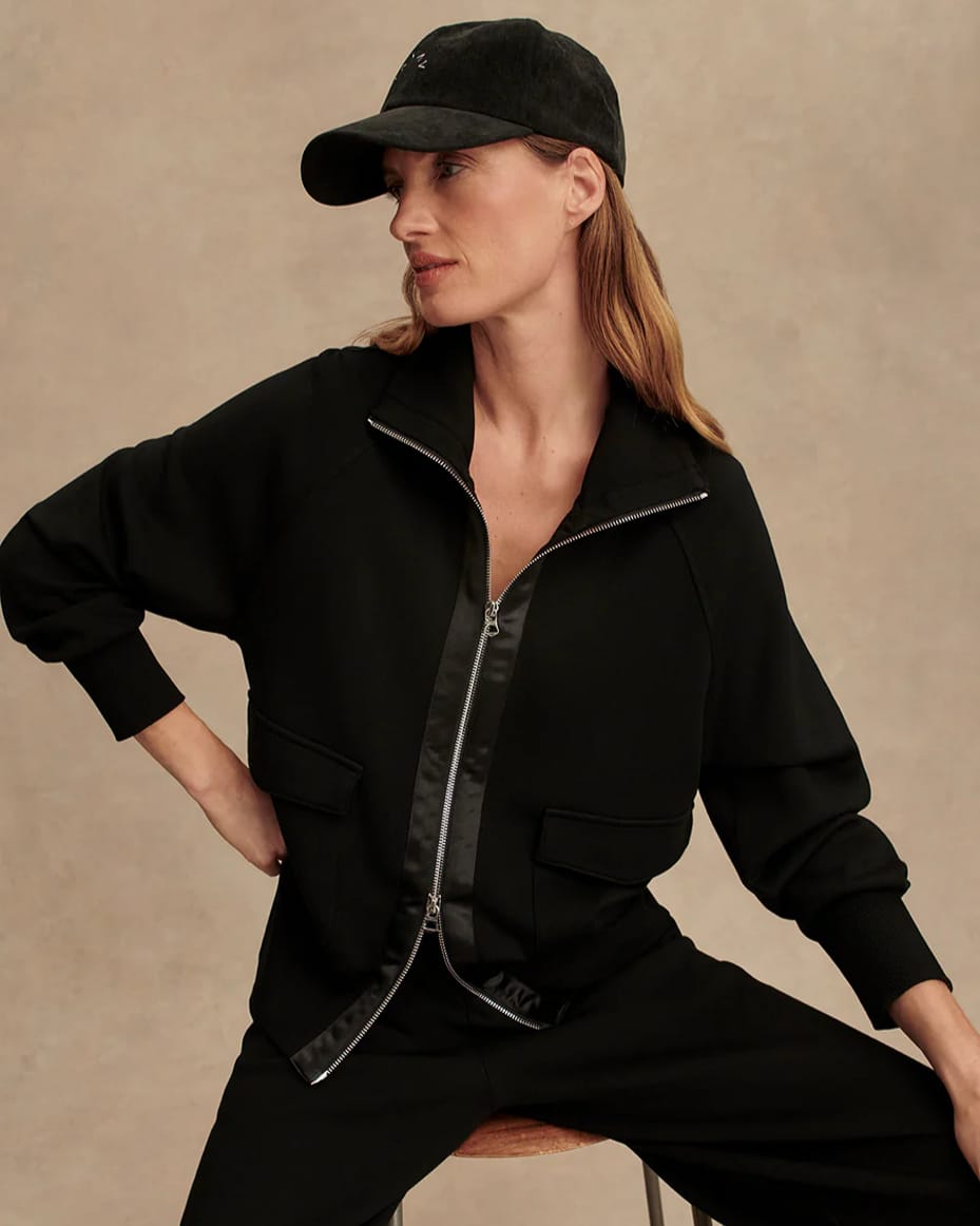 Varley Roxbury Zip Through Black