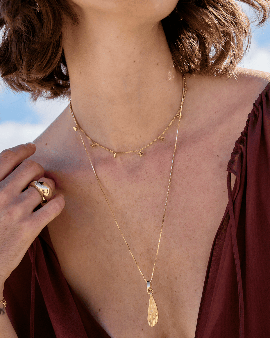 Rachel Jackson Dreamer Celestial Wing Necklace - Luxe Leopard