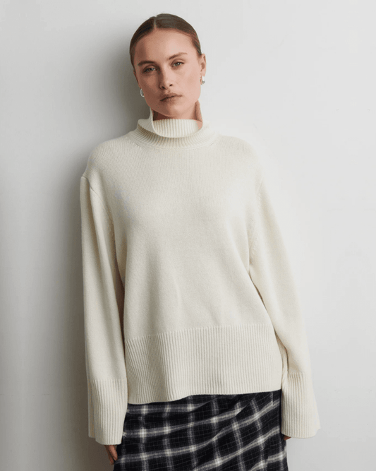 Second Female Alpha Knit T-Neck - SECOND FEMALE - Luxe Leopard