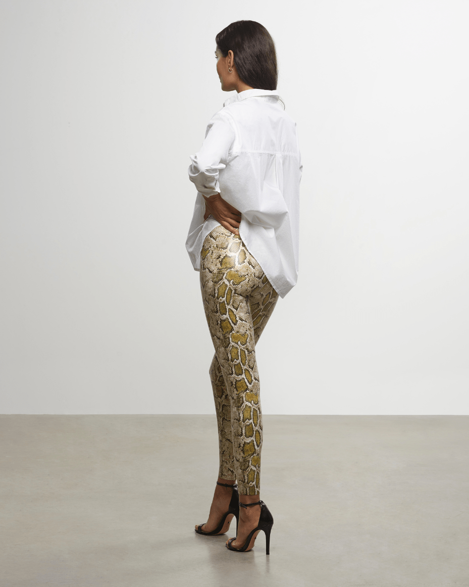 Commando Faux Leather Animal Legging - Luxe Leopard
