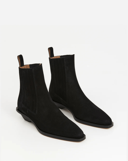 Flattered Indigo Suede Black - FLATTERED - Luxe Leopard