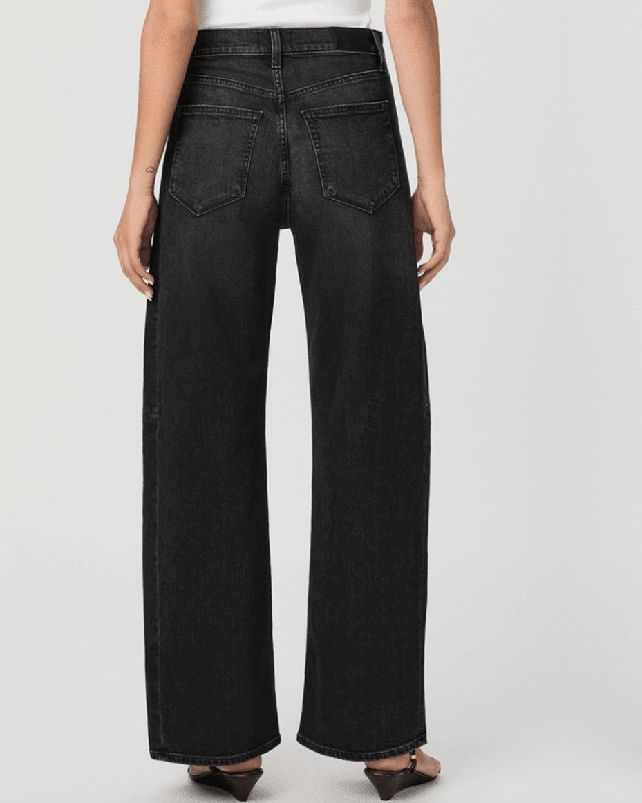 Paige Arellia Skimmer Barrel Jean in Oscura