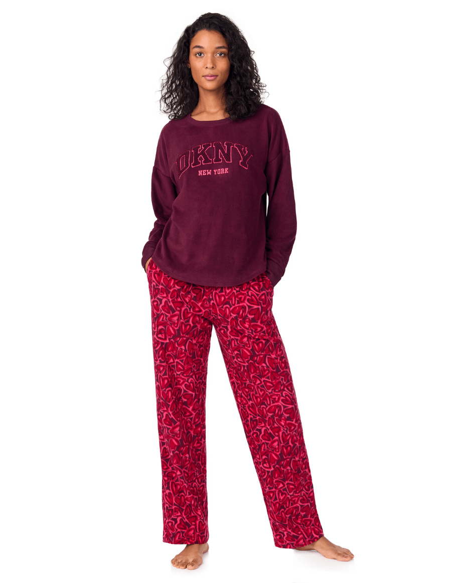 DKNY Long Sleeve Top & Pant Set - DKNY - Luxe Leopard