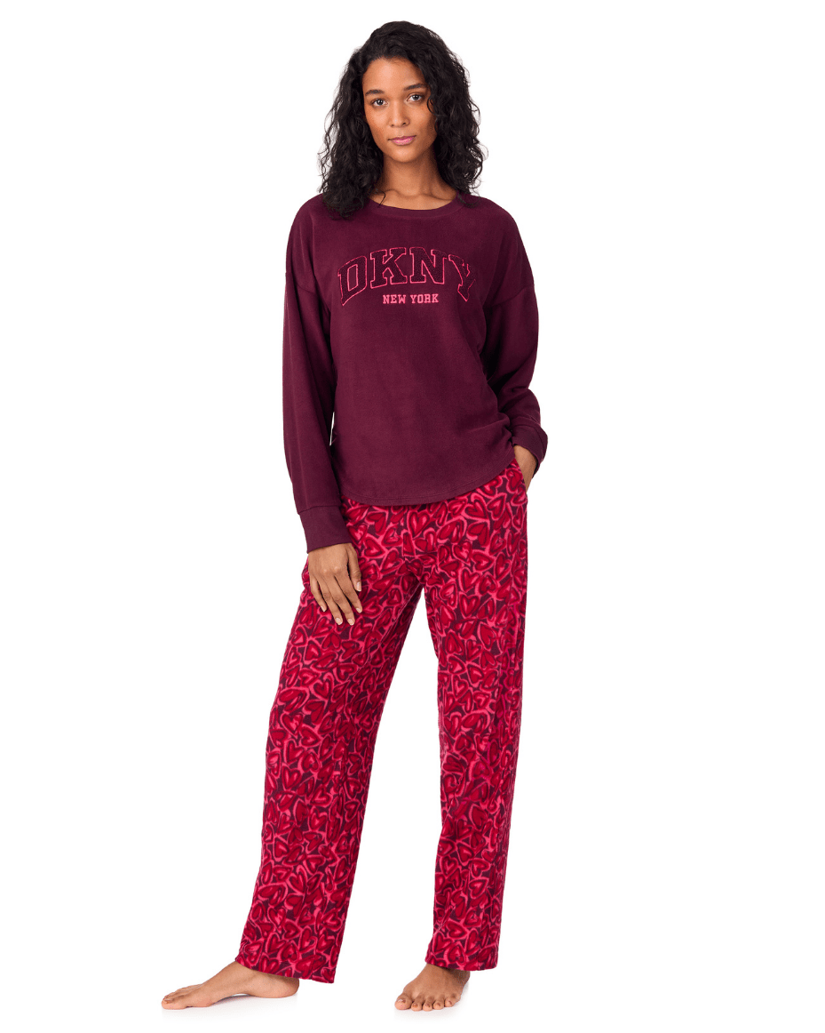DKNY Long Sleeve Top & Pant Set - DKNY - Luxe Leopard