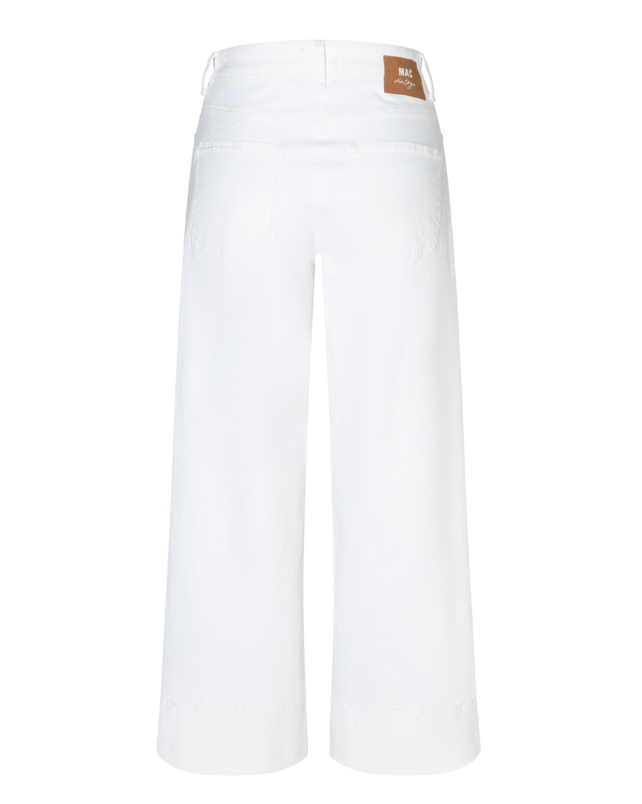 MAC Nevada Superwide White Denim Jean