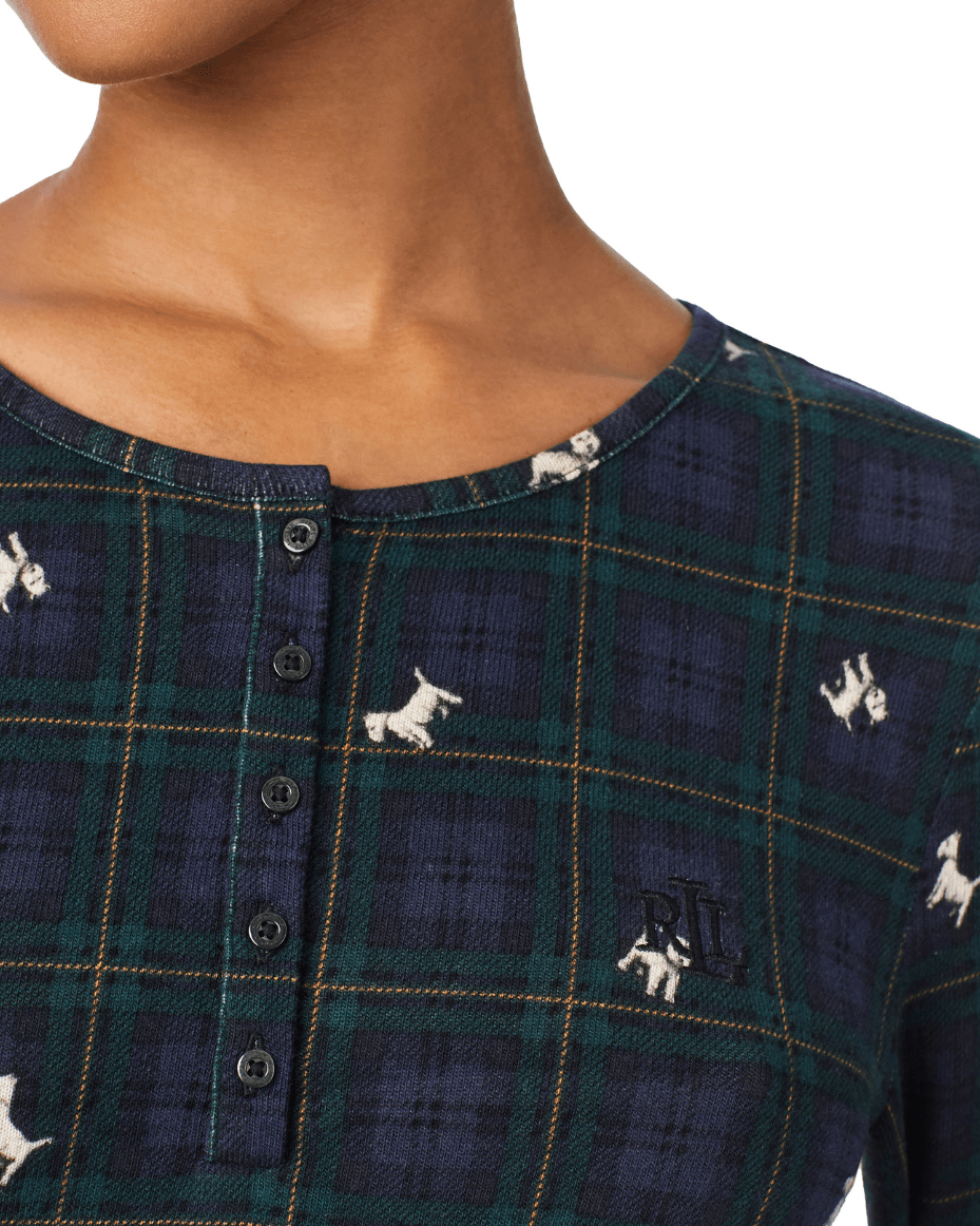 Ralph Lauren Long Sleeve Henley Jogger Pant PJ Set - RALPH LAUREN - Luxe Leopard