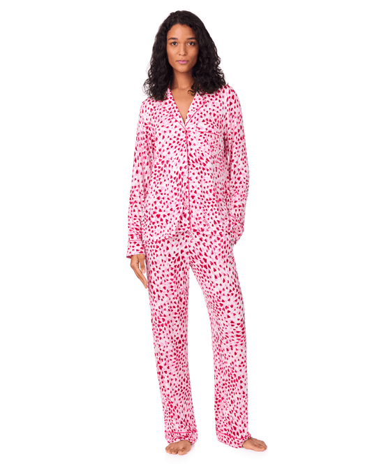 DKNY Long Sleeve Notch Collar Top & Pant Set - DKNY - Luxe Leopard