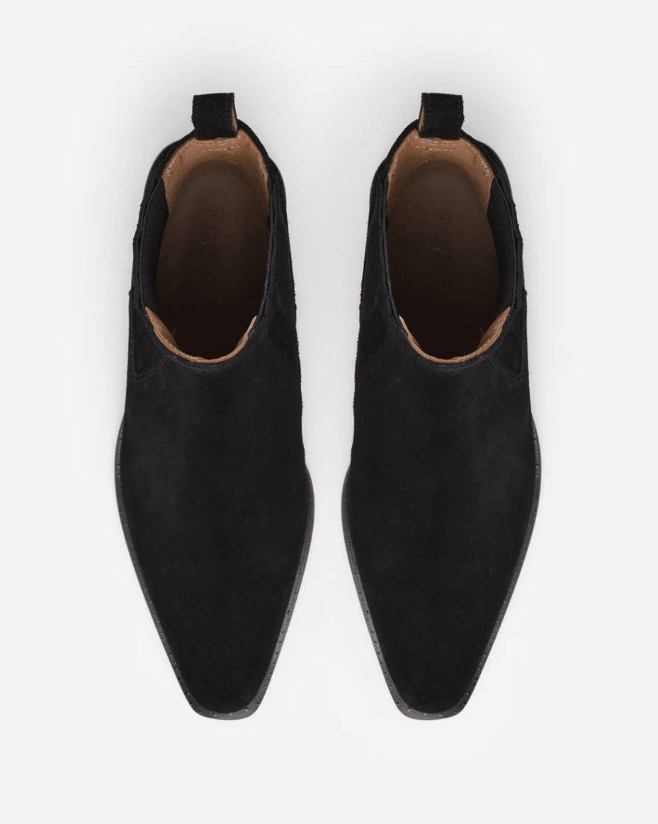 Flattered Indigo Suede Black - FLATTERED - Luxe Leopard