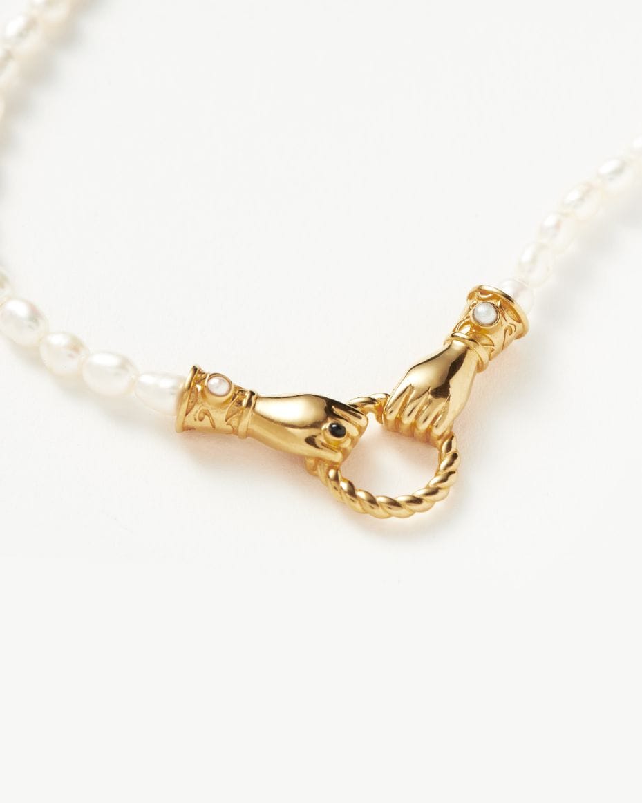 Missoma Gold Harris Reed In Good Hands Pearl Pendant Necklace - MISSOMA - Luxe Leopard