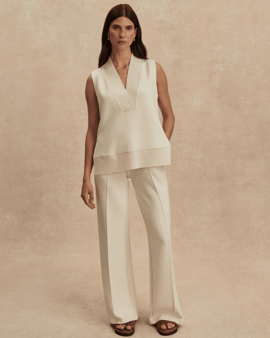 Varley Freida V Neck Tank - VARLEY - Luxe Leopard