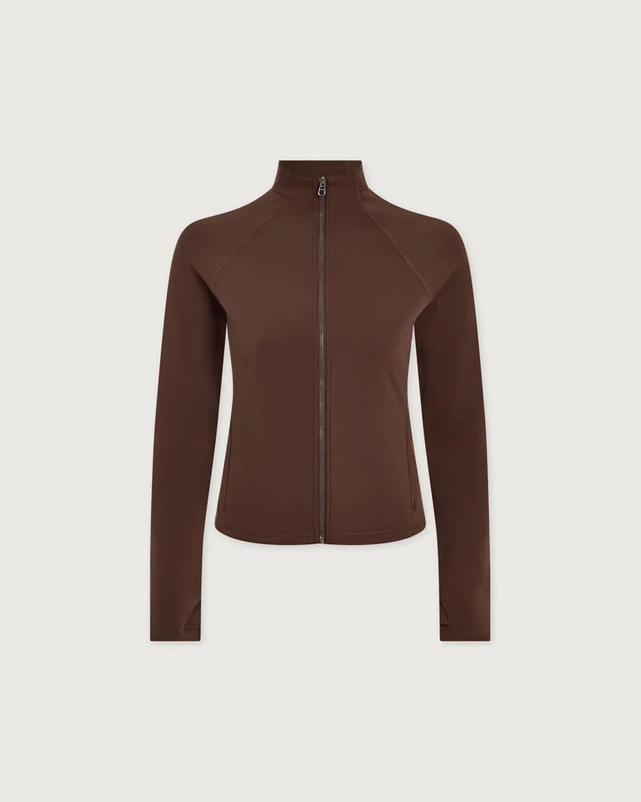 Varley Always Zip Through Deep Mahogany - VARLEY - Luxe Leopard