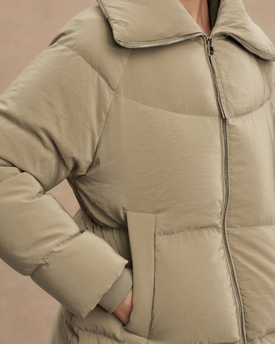 Valrey Valencia Down Puffer Coat - VARLEY - Luxe Leopard