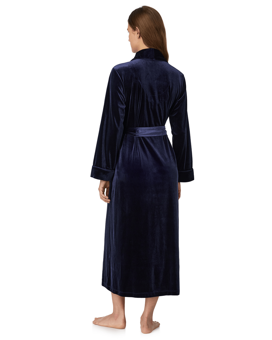 Lauren Ralph Lauren Long Robe in Navy