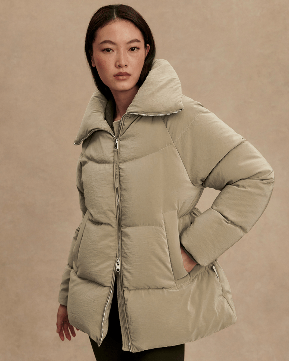 Valrey Valencia Down Puffer Coat - VARLEY - Luxe Leopard