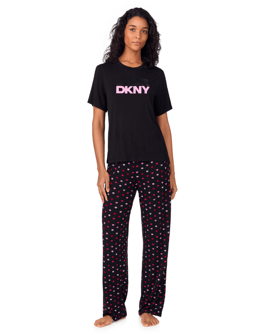 DKNY Short Sleeve Top & Pant Set - DKNY - Luxe Leopard