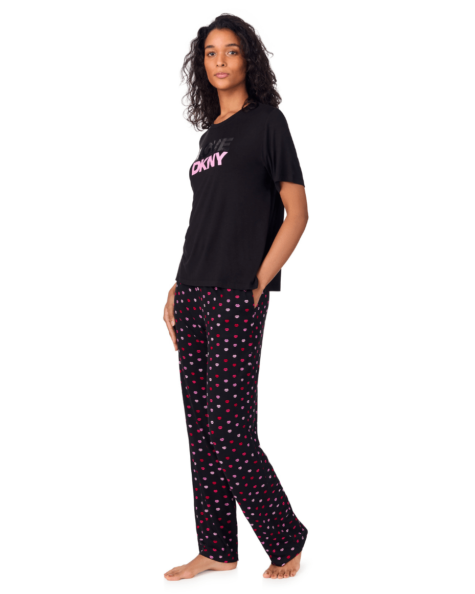 DKNY Short Sleeve Top & Pant Set - DKNY - Luxe Leopard