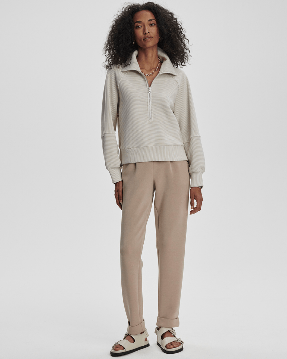 Varley Milano Half Zip Sweat 2.0 - VARLEY - Luxe Leopard