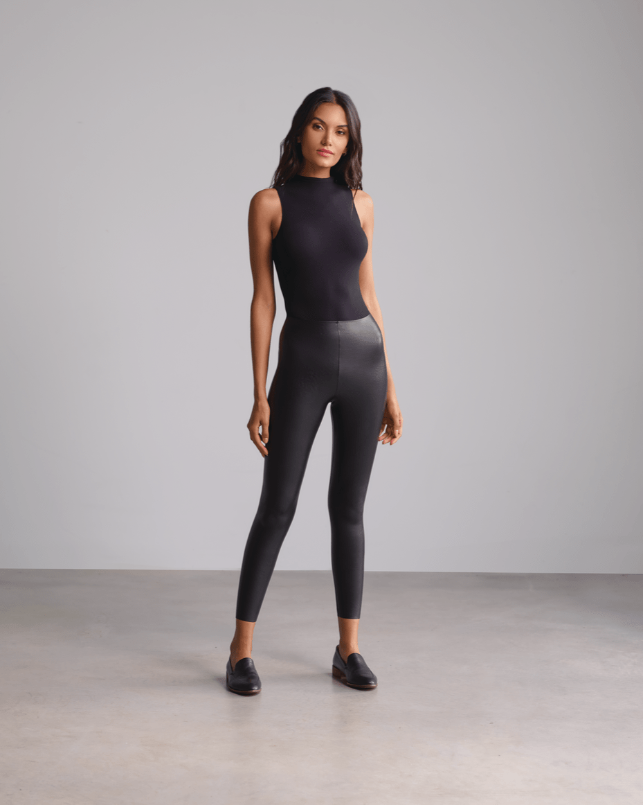 Tagoo Commando Faux Leather 7/8 Leggings - Luxe Leopard
