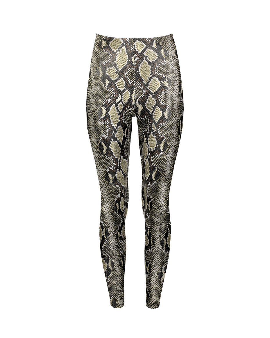 Commando Faux Leather Animal Legging - Luxe Leopard