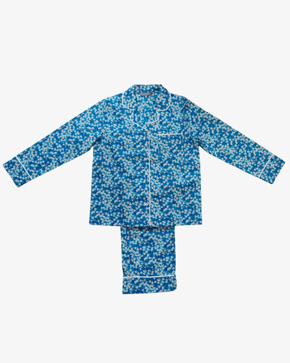 Liberty Fabric Pyjamas Teal Mitsi - LIBERTY - Luxe Leopard