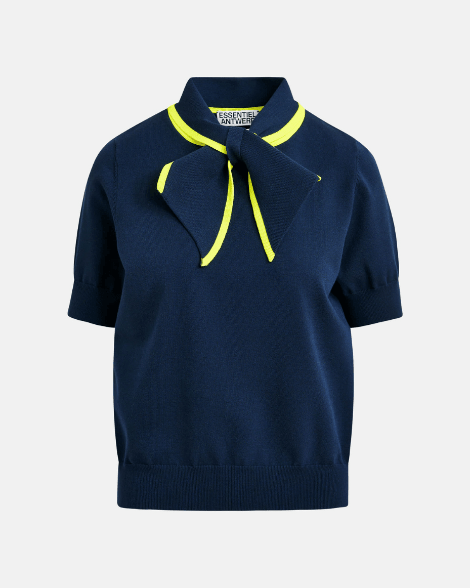 Essentiel Antwerp Jonda Contrast Colour Polo - ESSENTIEL ANTWERP - Luxe Leopard