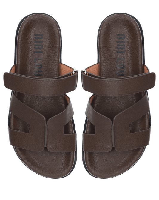 Bibi Lou Mindy Flat Sandal Cuba Leather - BIBI LOU - Luxe Leopard