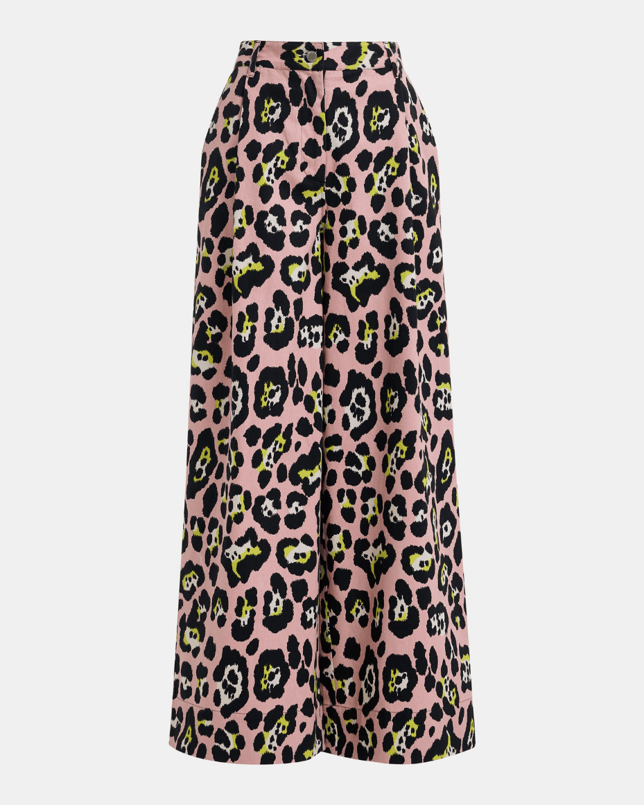 Essentiel Antwerp Jenesis Wide Leg Pants - Luxe Leopard