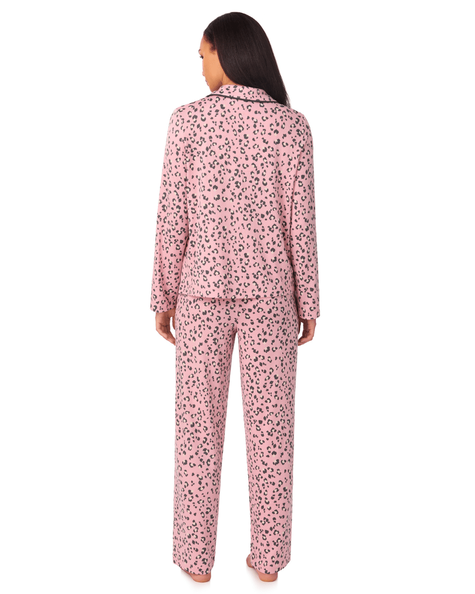 DKNY Long Sleeve Notch Collar Top & Pant Set - DKNY - Luxe Leopard