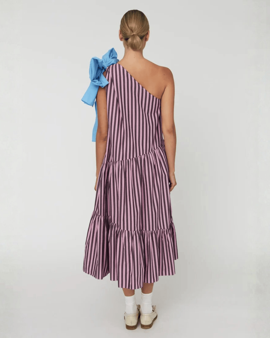 Stella Nova - Striped Bow Maxi Dress - STELLA NOVA - Luxe Leopard