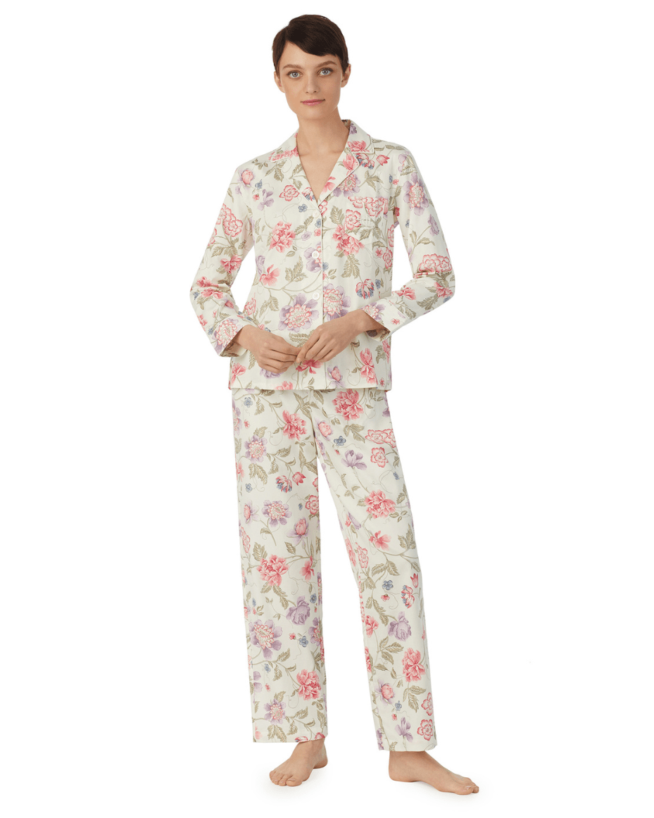 Ralph Lauren Classic Notch Collar Pajama Set - Luxe Leopard