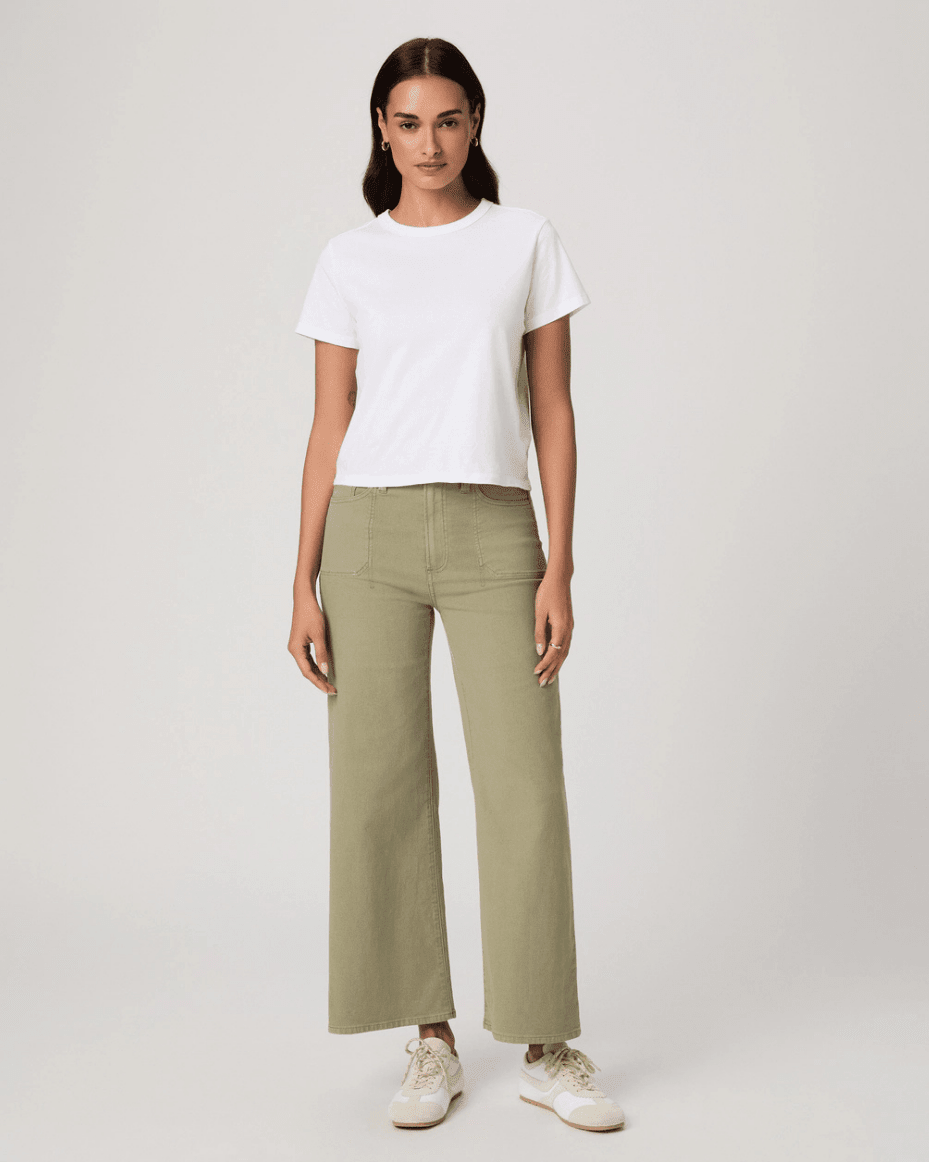 Paige Anessa Wide Leg Jean - PAIGE - Luxe Leopard
