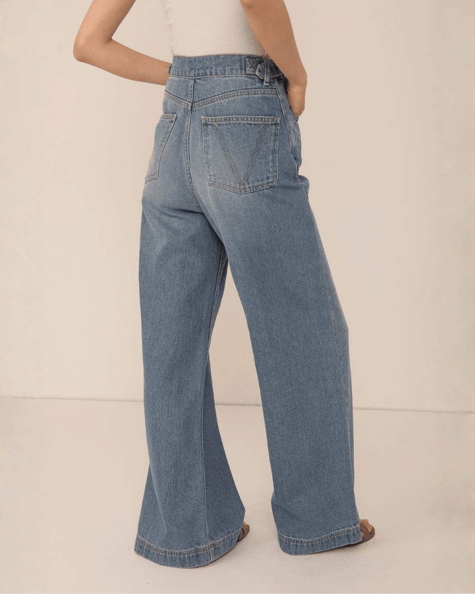 Vivere Lea Wide Leg Jeans - VIVERE - Luxe Leopard