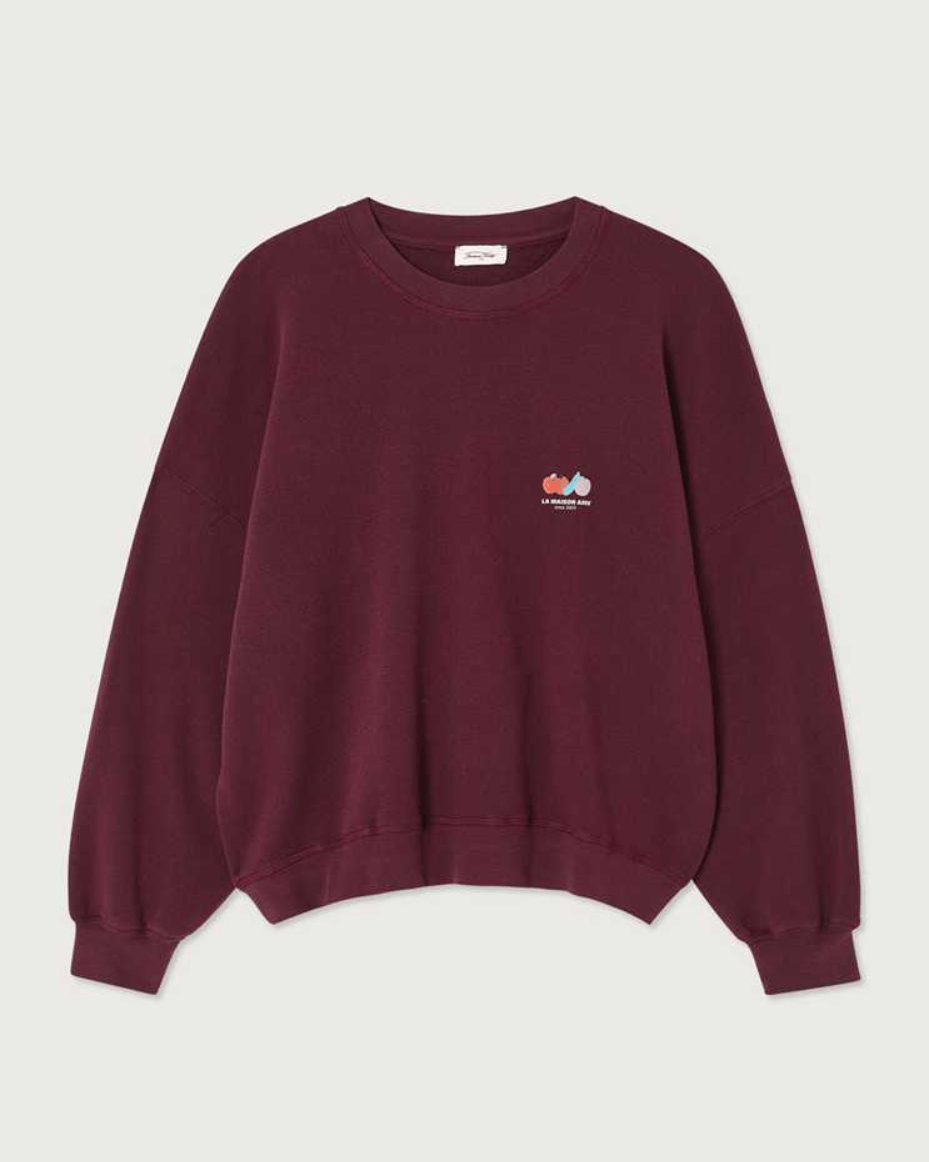 American Vintage Atubay Sweatshirt Burgundy