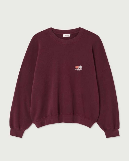 American Vintage Atubay Sweatshirt Burgundy - AMERICAN VINTAGE - Luxe Leopard