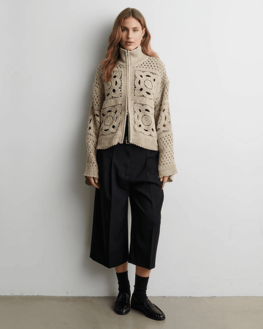 Second Female Sella Cropped Trousers - SECOND FEMALE - Luxe Leopard