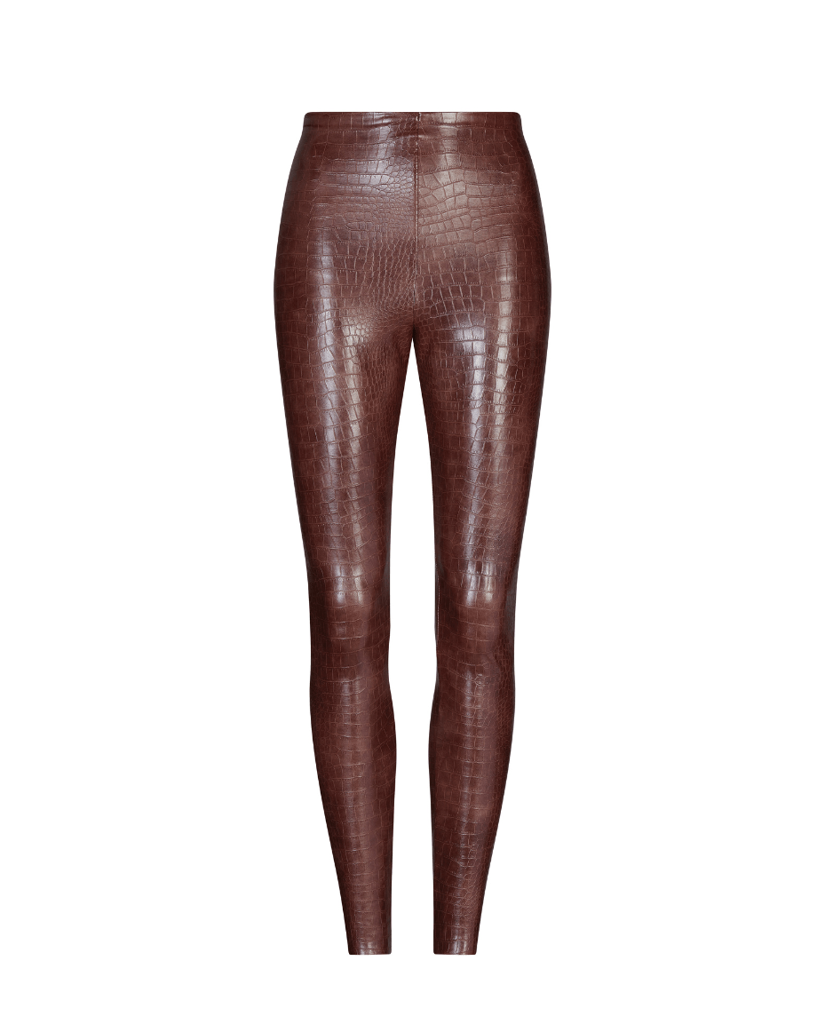 Commando Faux Leather Animal Legging - Luxe Leopard