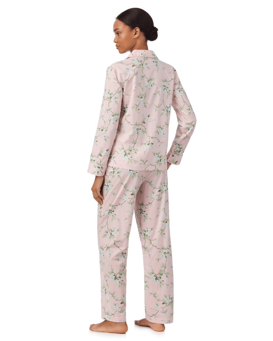 Lauren Ralph Lauren Long Sleeved Notch Collar Long Pant Pj Set - RALPH LAUREN - Luxe Leopard